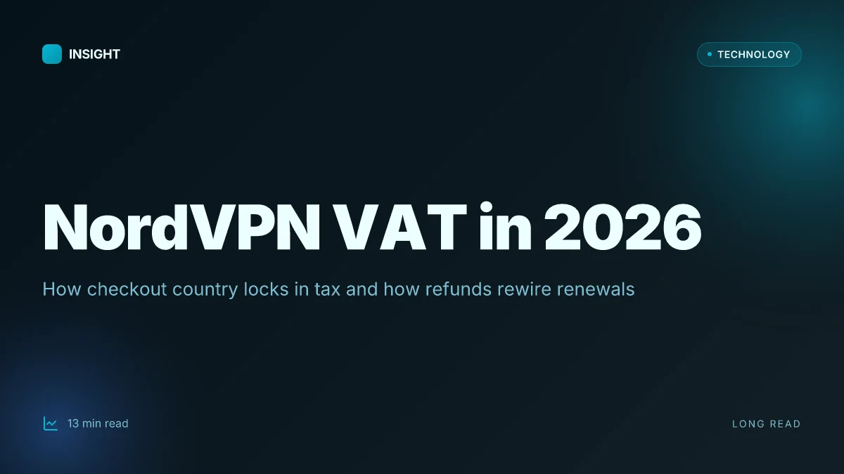 NordVPN VAT explained 2026: NordVPN VAT 2026 guide, VAT on VPN subscriptions, and regional rules