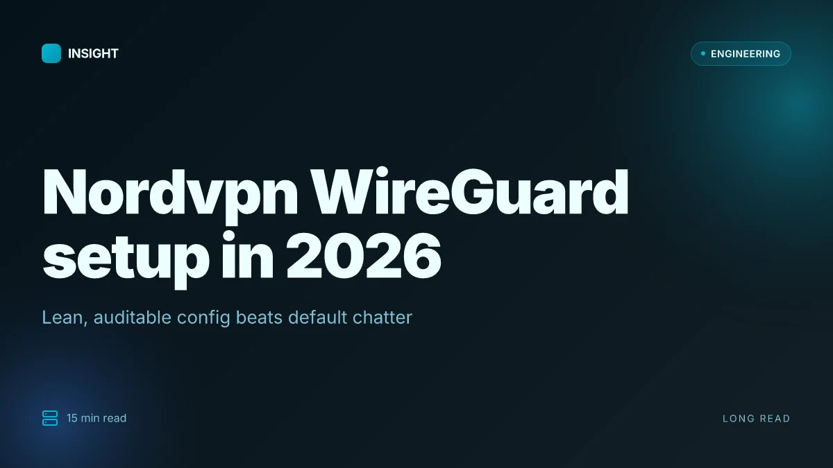 Nordvpn WireGuard manual setup step by step 2026: master wireguard with a simple, efficient guide